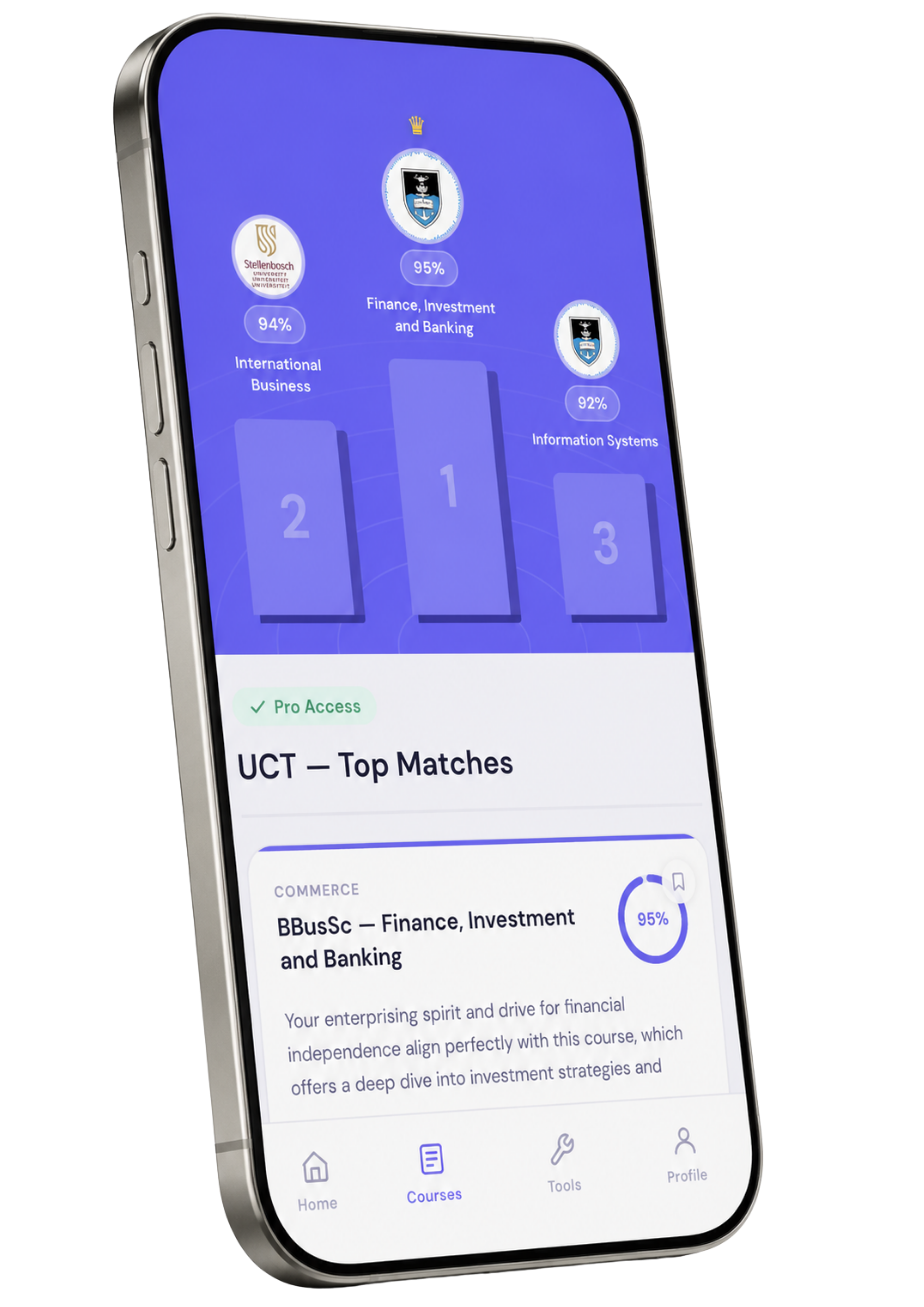 Results screen